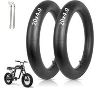 YHTSPORT Cámara de aire 20 x 4,0 para fat bike eléctrica con válvula Schrader recta de 32 mm, cámara de aire para MTB Bike/bicicleta eléctrica, cámara de aire con ruedas de 20 pulgadas