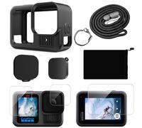 YHTSPORT Funda de Silicona para Gopro Hero 13 Black Accesorios con Funda de Silicona, Protector de Pantalla, Tapa de Lente de Silicona + Cordón para Gopro Hero Accesorios