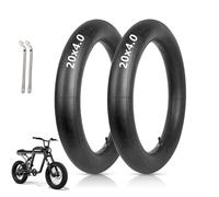 YHTSPORT Paquete de 2 tubos gruesos para neumáticos de bicicleta de 20 x 4.0 con válvula Schrader, tubo interior de 20 pulgadas, tubos de goma butilo de 20 x 4.0 pulgadas, tubos de neumáticos gruesos