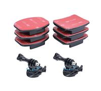 YHTSPORT Soporte adhesivo plano curvado para casco, almohadillas adhesivas 3M para GoPro Hero Insta 360 X5 X4,360° Cierre rápido clip de hebilla y soportes adhesivos para cámara de acción