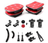 YHTSPORT Soporte para cámara adhesiva, soporte adhesivo, soporte plano curvado casco, 16 accesorios para cámara de acción, con montaje GoPro, soportes adhesivos compatibles con GoPro y otras cámaras