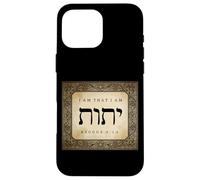 YHVH Soy el Que Soy Éxodo 3 14 Nombre de Dios a Moisés Hebreo Carcasa para iPhone 16 Pro MAX