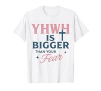 YHWH es más Grande Que tu fe Cruzada de Miedo Camiseta