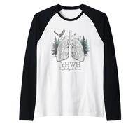 YHWH Every Breath - Cita cristiana floral para mujer Camiseta Manga Raglan