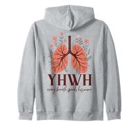 YHWH Every Breath - Cita cristiana floral para mujer Sudadera con Capucha