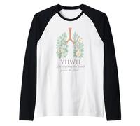 YHWH Que Todo Lo Que Respira Alabe A Christian Camiseta Manga Raglan