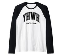 YHWH Yo Soy Que Soy Cristiano, Las Mujeres aman a Dios & Jesús Camiseta Manga Raglan