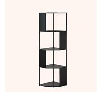 YHWKGZ Estantería de Esquina, Estantería de Esquina, Estantería Industrial de Escalera, Moderna Estantería de Hierro for Sala de Estar, Dormitorio, Cocina y Oficina en Casa.(Nero,40 x 40 x 150CM)