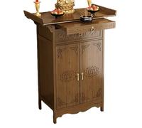 YHWKGZ Mesa De Altar Personal Con Nicho De Buda,Mueble Chino,Mesa De Meditación Y Oración Con Soporte,Mesa De Meditación Con Almacenamiento,Mueble De Altar Budista for Espacios Pequeños(Height80cm/31.
