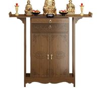 YHWKGZ Mesa De Altar Personal Con Nicho De Buda,Mueble Chino,Mesa De Meditación Y Oración Con Soporte,Mesa De Meditación Con Almacenamiento,Mueble De Altar Budista for Espacios Pequeños(Height140cm/55