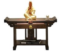 YHWKGZ Mesa De Meditación con Altar Y Bandeja Retráctil,Soporte De Madera For Estatua De Buda,Pedestal For Exhibición De Objetos Coleccionables Antiguos De Artesanía Casera(40x25cm/15.7x9.8in)