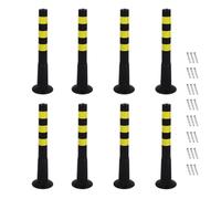 YHWKGZ Postes de Seguridad de Plástico, Conos des Seguridad Vial, Conos des Precaución for Calles Y Aceras, Entradas De Vehículos, Marcadores Viales Reflectantes(Nero,8pcs)