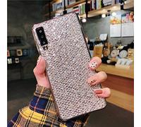 YHWW Protector de pantalla Glitter Diamond Bling Funda de teléfono para Samsung Galaxy A8 A3 A5 A7 A9 J5 J7 J7 J4 J6 J8 A6 Plus Girl TPU Silicona Rhinestone Cover, Plata, para A7 2018