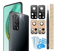 YHX-OU 2 lentes de cámara de repuesto de cristal para Xiaomi Mi 10T PRO 5G Mi 10T 5G Cámara Trasera + 2 piezas Mi 10T PRO 5G Mi 10T 5G Cámara Protector de Pantalla + Pinzas