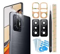 YHX-OU 2 piezas de lente de cámara de repuesto para Xiaomi 11T 5G Xiaomi 11T PRO 5G Cámara Trasera + 2 piezas para Xiaomi 11T 5G 11T PRO 5G Cámara Protector de Pantalla Lente Protector de Cámara