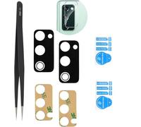 YHX-OU 2 Piezas para Samsung Galaxy S20 FE / S20 FE 5G Lente de Cristal Cámara Trasera con Pinzas + 1 Piezas para Samsung Galaxy S20 FE / S20 FE 5G Película de Cámara (Negro)