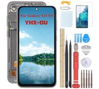 YHX-OU 6.4'' incell Pantalla LCD para Samsung Galaxy S23 FE S711U/S711B/S711W/S7110 LCD Kit de Reparación de Pantalla Táctil Digitalizador con Herramientas+Vidrio Templado(Negro+Marco)
