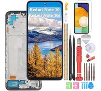 YHX-OU 6.43'' Negro+Marco Incell LCD para Xiaomi Redmi Note 10 4G para Redmi Note 10s Pantalla Táctil de Reemplazo de Digitalizador y Herramienta