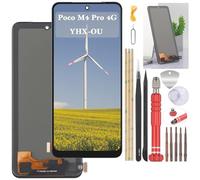 YHX-OU 6.43'' Negro Pantalla táctil para Xiaomi Poco M4 Pro 4G MZB0B5VIN 2201117PI 2201117PG Pantalla LCD de digitalizador táctil Reemplazo Touch Pantalla + Herramienta
