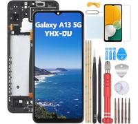 YHX-OU 6.5'' Negro + Marco Pantalla LCD para Samsung Galaxy A13 5G SM-A136U SM-A136U1 SM-A136W SM-A136B SM-S136DL Digitalizador Pantalla Táctil de Reemplazo con Herramienta de Instalación