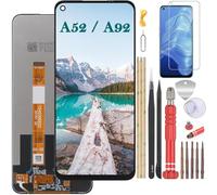 YHX-OU 6.5'' Negro Pantalla LCD para OPPO A52 A92 CPH2061, CPH2069, PADM00, PDAM10,CPH2059 LCD Display Asamblea Pantalla Táctil Completa Reemplazo de Pantalla + Herramienta+ Vidrio Templado