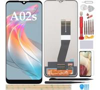 YHX-OU 6,5 Pulgadas LCD para Samsung Galaxy A02S A025U A025A Digitalizador Pantalla Táctil de Reemplazo con Herramienta de Instalación (Negro)