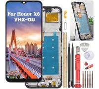 YHX-OU 6.50'' Pantalla LCD para Honor X6 4G para Honor X8 5G Kit de Reparación de Pantalla Táctil Digitalizador con Herramientas(Negro + Marco)