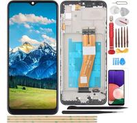 YHX-OU 6.50 pulgadas para Samsung Galaxy A02s Galaxy M02s - Pantalla LCD para digitalizador táctil (repuesto de pantalla con herramienta de instalación + 1 pieza de cristal templado (negro y blanco)