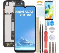 YHX-OU 6.52'' Negro + Marco Pantalla LCD para Xiaomi Redmi A2 Redmi A2 + LCD Display Asamblea Pantalla Táctil Completa Reemplazo de Pantalla + Herramient 1 Protector de Pantalla