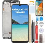 YHX-OU 6.6'' Negro + Marco Pantalla LCD para Samsung Galaxy A23 5G SM-A236U SM-A236B SM-A236E Kit de Reparación de Pantalla Táctil Digitalizador con Herramientas