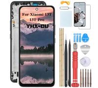 YHX-OU 6.67'' incell Pantalla LCD para Xiaomi 13T/13T Pro 2306EPN60G 23078PND5G LCD Kit de Reparación de Pantalla Táctil Digitalizador con Herramientas+Vidrio Templado(Negro+Marco)