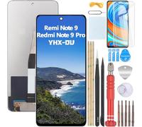 YHX-OU 6.67'' LCD para Xiaomi Redmi Note 9 Pro Redmi Note 9S Kit de Pantalla Táctil de Reemplazo del Digitalizador con Herramientas + 1 Pieza Redmi Note 9 Pro Protector de Pantalla (Negro)