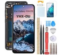 YHX-OU 6.7'' incell Pantalla LCD para Samsung Galaxy S24 FE S721B S721U S721W S7210 721N LCD Kit de Reparación de Pantalla Táctil Digitalizador con Herramientas+Vidrio Templado(Negro+Marco)