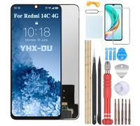 YHX-OU 6.88'' Negro Pantalla LCD para Xiaomi Redmi 14C 4G/POCO C75 4G /A3 PRO/A4 5G/14R 5G Kit de Reparación de Pantalla Táctil Digitalizador con Herramientas