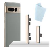 YHX-OU Botón de Encendido para Google Pixel 7 Pro Botones de Volumen para Google Pixel 7 Pro Botón de Control de Encendido Boton Lateral con Paño de Limpieza(Dorado)