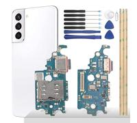 YHX-OU Conector de Carga de 6,5 Pulgadas para Samsung Galaxy S21 5G SM-G991B Dock Connector Port Charger Puerto de Carga Micrófono Audio Jack Flex Cable + Herramienta de Instalación