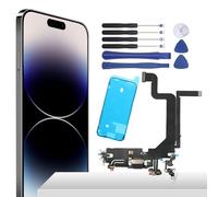 YHX-OU Conector de Carga para iPhone 14 Pro Max Dock Connector para iPhone 14 Pro Max Port Charger Puerto de Carga Micrófono Audio Jack Flex Cable + Adhesivo impermeable + Herramientas