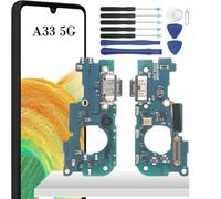 YHX-OU Conector de Carga para Samsung Galaxy A33 5G 2022 SM-A336B SM-A336B/DS SM-A336B/DSN Puerto de Carga + Herramienta de Instalación