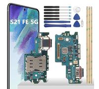 YHX-OU Conector de Carga para Samsung Galaxy S21 FE 5G Puerto de Carga de Repeusto Compatible con Samsung Galaxy S21 FE 5G Placa de Carga Dock Connector Cable Flex con Herramientas