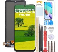 YHX-OU Incell LCD para Xiaomi Redmi Note 10 4G para Redmi Note 10s Pantalla Táctil de Reemplazo de Digitalizador y Herramienta (Negro) [No admite Huellas Dactilares]