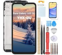 YHX-OU Incell Pantalla LCD de 6,5 Pulgadas con Marco para Samsung Galaxy A15 5G SM-A156B A156P A156U LCD Pantalla Táctil Digitalizador de Cristal con Herramientas + 1 Protector de Pantalla