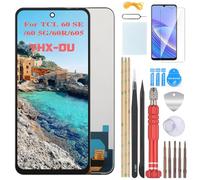 YHX-OU Negro Pantalla LCD para TCL 60 SE/60 5G/60R/605 LCD Display Asamblea Táctil Completa Reemplazo de Pantalla+ Herramienta + Vidrio Templado