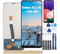 YHX-OU Pantalla LCD de 6,60 pulgadas para Samsung Galaxy A22 5G SM-A226B SM-A226B/DS SM-A226B/DSN LCD pantalla táctil Digitizer montaje y herramientas de instalación + 1 pieza cristal templado (negro)