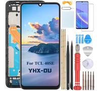 YHX-OU Pantalla LCD de 6,75 Pulgadas Negra con Marco para TCL 40 SE T610 2023 LCD Pantalla para TCL 40 SE Táctil de Repuesto de Pantalla Táctil Digitalizador de Cristal con Herramientas