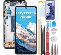 YHX-OU Pantalla TFT de 6,67 pulgadas con marco para Xiaomi 11T 5G 21081111RG 11T Pro 5G LCD pantalla táctil de repuesto de pantalla táctil de cristal + herramienta + 1 pieza de protector de pantalla