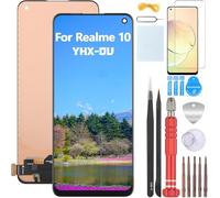 YHX-OU Para Realme 10 Pantalla Reemplazo para Realme 10 RMX3630 Pantalla Táctil LCD Digitalizador de Repuesto Asamblea con Herramientas de Reparación (Negro)