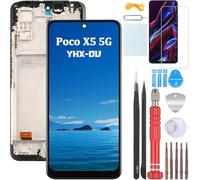 YHX-OU Para Xiaomi Redmi Note 12 5G TFT Pantalla Reemplazo para Redmi Note 12 5G 22111317I 22111317G Pantalla Táctil LCD Digitalizador de Repuest Asamblea con Herramientas(Negra + Marco)