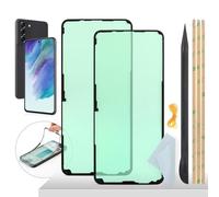 YHX-OU Tapa de Batería de Impermeable Lámina Adhesiva para Samsung Galaxy S21 FE 5G Adhesivo de Repuesto para Tapa Trasera de Batería 2 Unidades Incluye Palanca Banda de Goma Paño de Limpieza