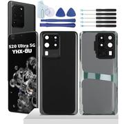 YHX-OU Tapa de Batería de Reemplazo para Samsung Galaxy S20 Ultra 5G Tapa Trasera para Samsung Galaxy S20 Ultra 5G Cubierta Bateria con Herramientas(Negro 6,9 Pulgadas)