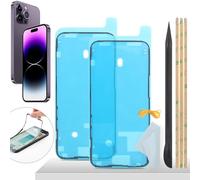YHX-OU Tapa de Batería Lámina Adhesiva Impermeable para iPhone 14 Pro MAX A2894 A2651 A2893 A2895 Tapa de batería Junta Adhesivo [2 Unidades] + Palanca + Banda de Goma + paño de Limpieza